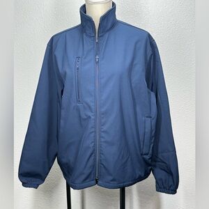 King Louie Challenger Soft Shell Jacket Navy Women’s Large Inside Fleece